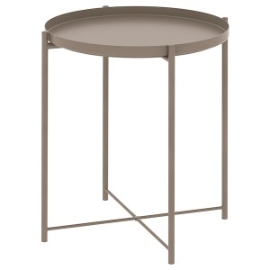 IKEA GLADOM Tray table, 17 1/2x20 5/8 in Dark Gray / Beige, Ikea Outlet | 8713FNKZQ