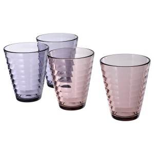 IKEA GLASMAL glass, mixed colors, 11 oz, 4 pack, Ikea Outlet | 7614ACBUK