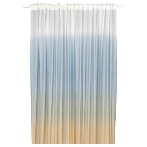 IKEA GLASÖRT sheer curtain, 1 piece, 118x98 in Gray / Blue / Dark Beige, Ikea Outlet | 9748PVERB