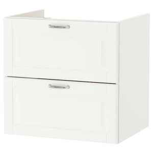 IKEA GODMORGON Bathroom vanity with 2 drawers , 23 5/8x18 1/2x22 7/8 in Kasjön White, Ikea Outlet | 1093XSINH