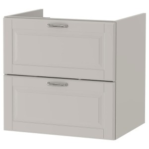 IKEA GODMORGON Sink cabinet with 2 drawers , 23 5/8x18 1/2x22 7/8 in Kasjön Light Gray, Ikea Outlet | 9107YJESF
