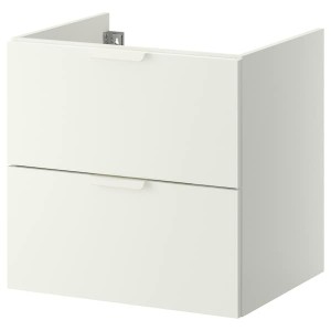 IKEA GODMORGON Sink cabinet with 2 drawers, 23 5/8x18 1/2x22 7/8 in White, Ikea Outlet | 3960SERDP