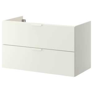 IKEA GODMORGON Sink cabinet with 2 drawers, 39 3/8x18 1/2x22 7/8 in White, Ikea Outlet | 0967UQTLY