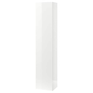 IKEA GODMORGON high cabinet, 15 3/4x12 5/8x75 5/8 in High Gloss White, Ikea Outlet | 2853FVMNS