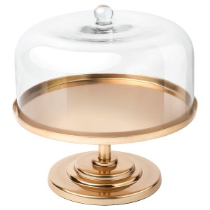 IKEA GOKVÄLLÅ cake stand with lid, 11 in, Ikea Outlet | 3045OYVIK