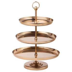 IKEA GOKVÄLLÅ serving stand, 3 tiers, copper color, 16x13x13 in, Ikea Outlet | 0589BOHUF