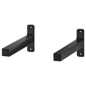 IKEA GRANHULT Bracket, 11 ¾x4 ¾ in, 2 pack Black, Ikea Outlet | 6893ECFIB