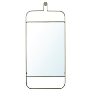 IKEA GRANVÅG mirror, wall hanging/green, 19 5/8x43 1/4 in, Ikea Outlet | 4586FKDZN