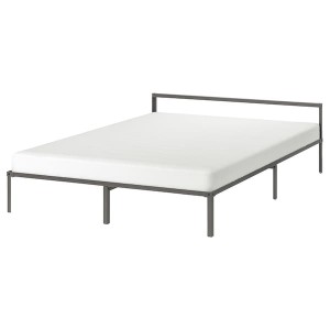 IKEA GRIMSBU bed frame, Full Gray / Luröy, Ikea Outlet | 8136WLSZJ