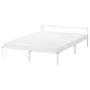 IKEA GRIMSBU bed frame, Full White / Luröy, Ikea Outlet | 2546LQBAG