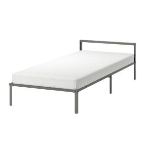 IKEA GRIMSBU bed frame, Twin Gray / Luröy, Ikea Outlet | 0174WPVEQ