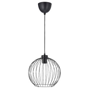 IKEA GRINDFALLET pendant lamp, black, 12 in, Ikea Outlet | 4536IVBWR