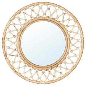 IKEA GRINSBOL mirror, rattan, 21 ¾ in, Ikea Outlet | 2107LWYJM
