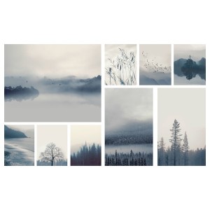 IKEA GRÖNBY picture, set of 9, blue landscape, 70 ½x44 in, Ikea Outlet | 6928IESWJ