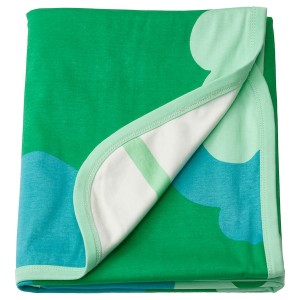 IKEA GRÖNFINK blanket, green/tree pattern, 31x39 in, Ikea Outlet | 8697OQLYM