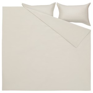 IKEA GRÅPALPMAL duvet cover and pillowcase(s), King Beige, Ikea Outlet | 5038SYVMA