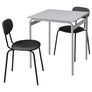 IKEA GRÅSALA / ÖSTANÖ table and 2 chairs, 26 3/8 in Gray / Remmarn Dark Gray, Ikea Outlet | 4107JOMLI