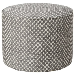 IKEA GRUNDSJÖ ottoman, dot pattern Brown / Beige, Ikea Outlet | 9285NKHOE