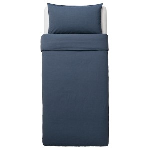 IKEA GULBJÖRK duvet cover and pillowcase(s), Twin Blue, Ikea Outlet | 2895GZPRT