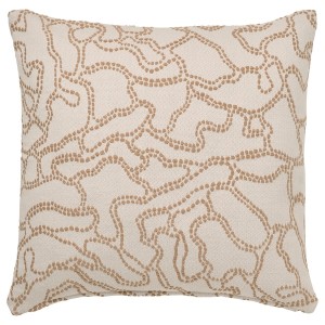 IKEA GULDFLY cushion cover, 20x20 in Off White / Yellow / Beige, Ikea Outlet | 4238HEWLM