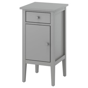 IKEA GULLABERG nightstand/with 1 drawer with door, 15x15 3/4x29 1/2 in Gray, Ikea Outlet | 0461EMRKG