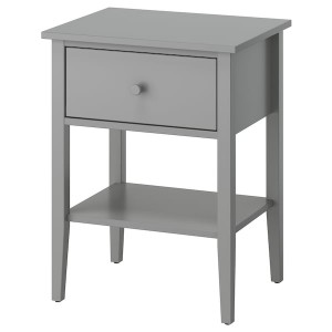 IKEA GULLABERG nightstand/with 1 drawer with shelf, 20 7/8x16 7/8x27 1/8 in Gray, Ikea Outlet | 0831LZHAY