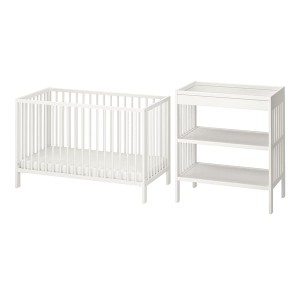 IKEA GULLIVER 2-piece baby furniture set, white, 27 1/2x52 in, Ikea Outlet | 1609WGOKM