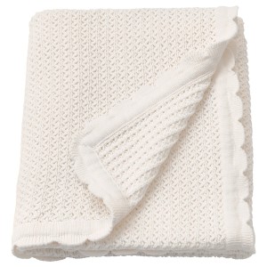 IKEA GULSPARV baby blanket, white, 28x35 in, Ikea Outlet | 5094KDLNW