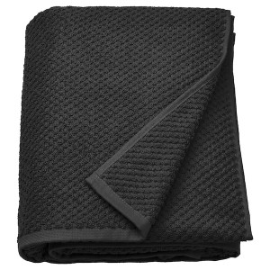 IKEA GULVIAL bath sheet, 39x59 in Black, Ikea Outlet | 9150XWGRV