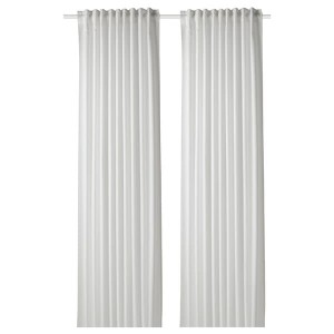 IKEA GUNNLAUG sound absorbing curtain, white, 57x98 in, Ikea Outlet | 1379LEUGI