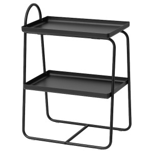 IKEA HATTÅSEN bedside table/shelf unit Black, Ikea Outlet | 2567AFUJX