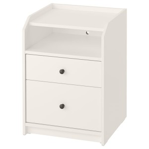 IKEA HAUGA 2-drawer chest, 19 5/8x18 1/8x26 3/4 in White, Ikea Outlet | 6210PITVB