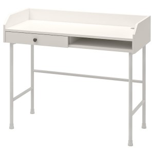 IKEA HAUGA desk, 39 3/8x17 7/8 in White, Ikea Outlet | 9713LYOJP