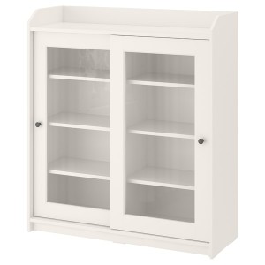 IKEA HAUGA glass-door cabinet, 41 3/8x45 5/8 in White, Ikea Outlet | 2854WQTRH