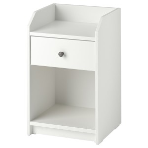 IKEA HAUGA nightstand, 15 5/8x14 in White, Ikea Outlet | 3980VBTJQ