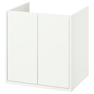IKEA HAVBÄCK Bathroom vanity with doors, 24x21x25 1/8 in White, Ikea Outlet | 3128VTOQZ