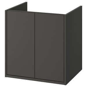 IKEA HAVBÄCK Bathroom vanity with doors, 24x21x25 1/8 in Dark Gray, Ikea Outlet | 4769IFMHG