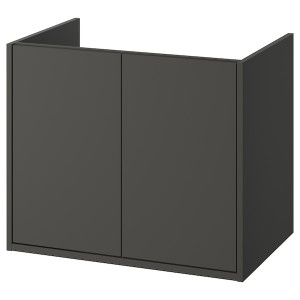IKEA HAVBÄCK Bathroom vanity with doors, 30x21x25 1/8 in Dark Gray, Ikea Outlet | 3014PWQKE
