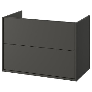 IKEA HAVBÄCK Bathroom vanity with drawers, 36x21x25 1/8 in Dark Gray, Ikea Outlet | 2390HKUCM