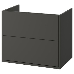 IKEA HAVBÄCK Bathroom vanity with drawers, 30x21x25 1/8 in Dark Gray, Ikea Outlet | 1826JPVAU
