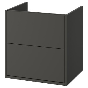 IKEA HAVBÄCK Bathroom vanity with drawers, 24x21x25 1/8 in Dark Gray, Ikea Outlet | 7539JYGRQ