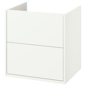 IKEA HAVBÄCK Bathroom vanity with drawers, 24x21x25 1/8 in White, Ikea Outlet | 7083VKJNP