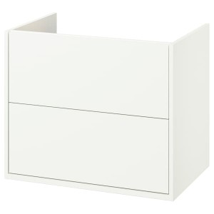 IKEA HAVBÄCK Bathroom vanity with drawers, 30x21x25 1/8 in White, Ikea Outlet | 5809KFOGR