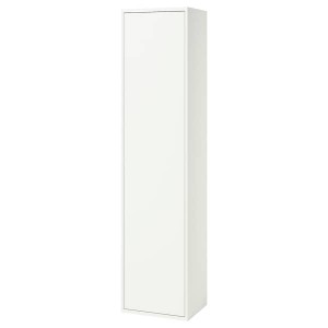 IKEA HAVBÄCK high cabinet with doors, 18x15x77 in White, Ikea Outlet | 0493RDJQT