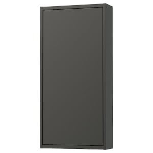 IKEA HAVBÄCK wall cabinet with door, 18x6x37 in Dark Gray, Ikea Outlet | 6379XGNFE