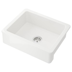 IKEA HAVSEN apron front sink, white, 25x19 in, Ikea Outlet | 7428DCZRT