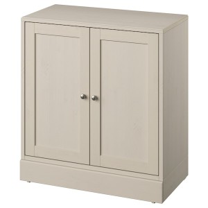 IKEA HAVSTA cabinet with base, 31 7/8x18 1/2x35 in Gray / Beige, Ikea Outlet | 5987AZCVG