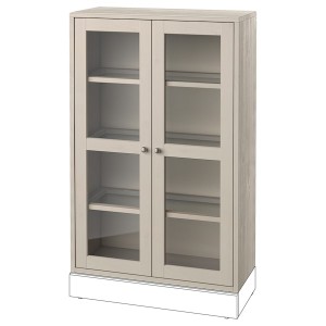 IKEA HAVSTA glass-door cabinet, 31 7/8x13 3/4x48 3/8 in Gray / Beige, Ikea Outlet | 4016KGTLU