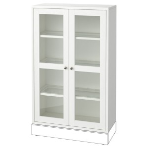 IKEA HAVSTA glass-door cabinet, 31 7/8x13 3/4x48 3/8 in White, Ikea Outlet | 8120QMHZN