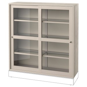 IKEA HAVSTA glass-door cabinet, 47 5/8x13 3/4x48 3/8 in Gray / Beige, Ikea Outlet | 5103VDYSH